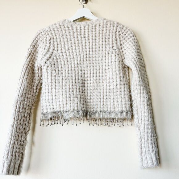Zara Beaded Knit Sweater Cardigan - Picture 6 of 7